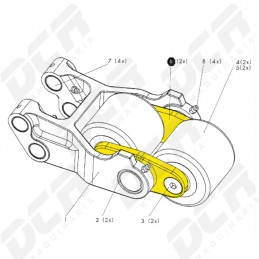Bieleta rodillo boggie LEDH20MP Doosan