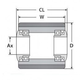 Rueda rodillo 85x80x20CGH