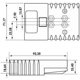 Clavija conector bateria SBE160 Gris 36V